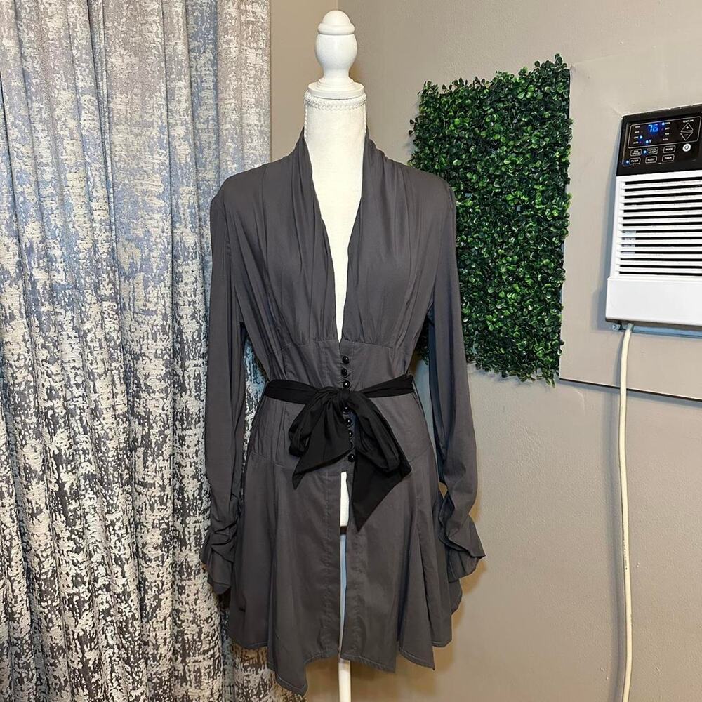Ashley grey ruched dress